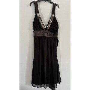 Deb - Womens Black Rhinestone Dress Sz. SM